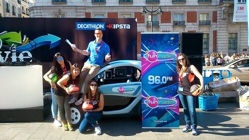 Fun radio en la Puerta del Sol de Madrid con Decathlon y Kipsta